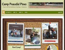 Tablet Screenshot of camppeacefulpines.org